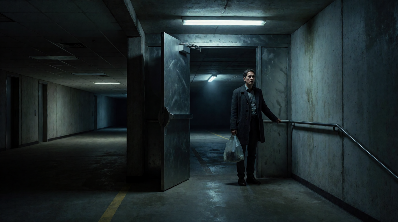 Still no keys at the cold garage stairwell door