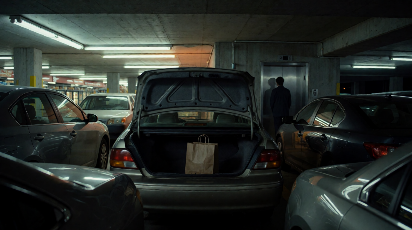 The Brown Paper Bag Waiting by the Elevator