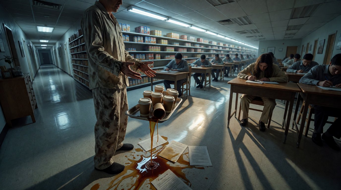 Hallway Stretching Into Supermarket Aisle and Classroom Test