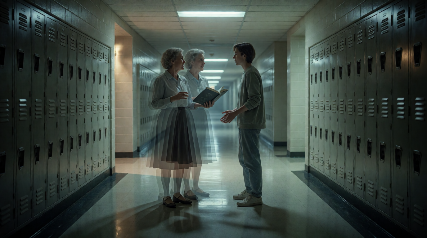 Hallway of Confusion at High School