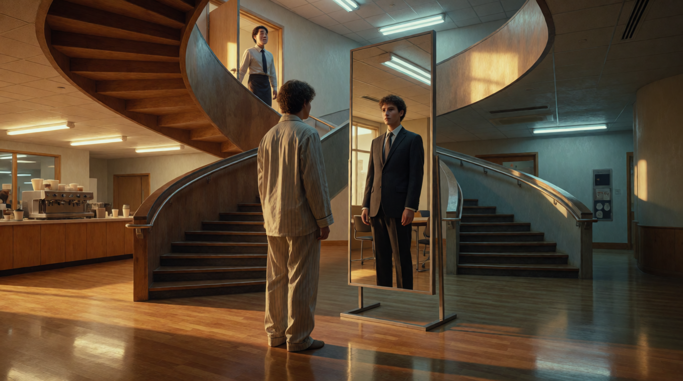 Staircase Coffee Shop Office Dream with Mirror Suit