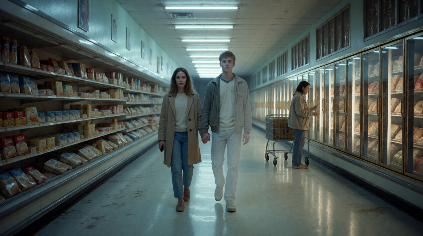 Aisles Turning Into the Hallway of High School