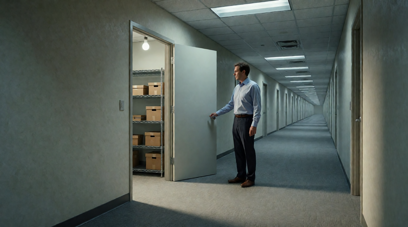 Lost in Endless Hallway to Office Meeting