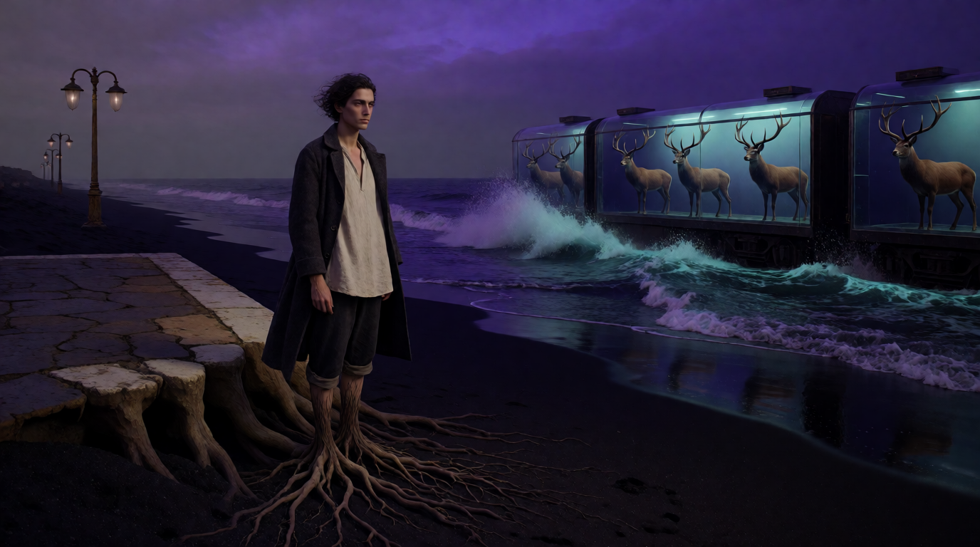 Silent Train of Ciervos and Black Sand