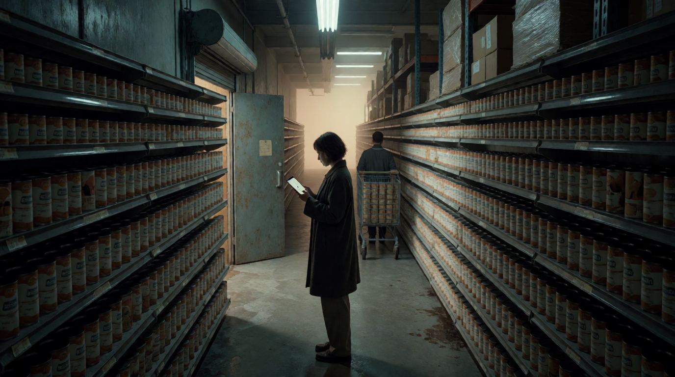 The Endless Aisle of Canned Goods by the Station