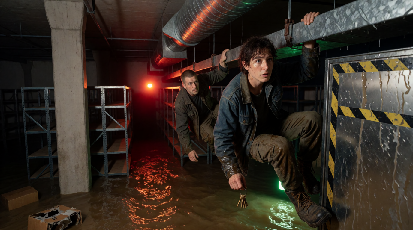 Trapped in the Basement by Rising Flash Flood Water