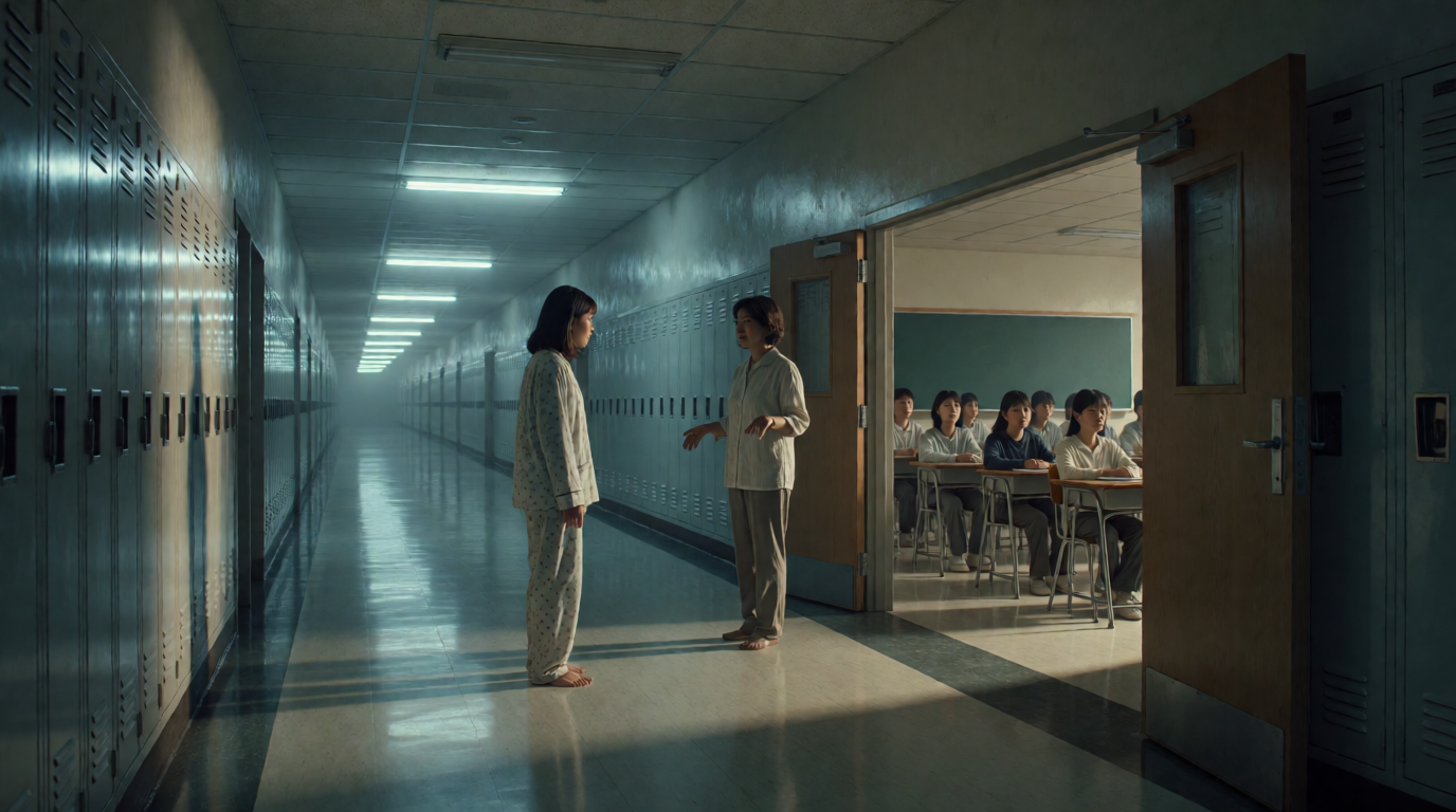 Lost in High School Hallway