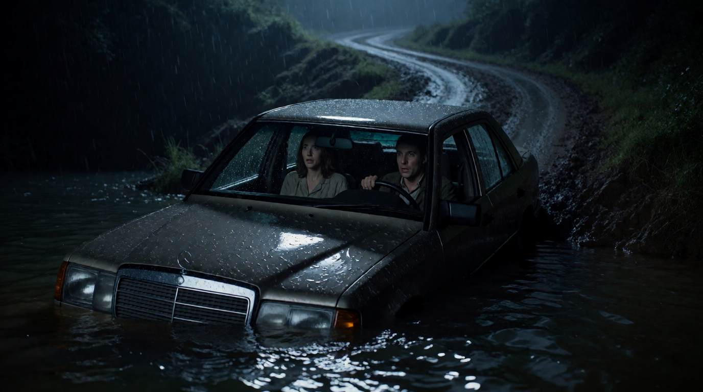 Mercedes e260 Stuck in River Dream